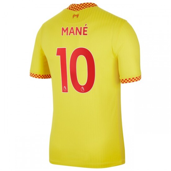Camisola Liverpool Sadio Mane 10 Equipamento Terceiro 2021-2022 Manga Curta